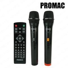 Promac by Winland 2x8in 2x8inches Party Speaker with Bluetooth USB/SD/FM & 2-Wireless Mic PS-2X82