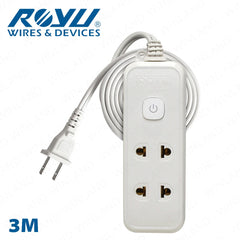 Royu by Winland 2+1 Gang 3M, 6M, 9M Extension Cord w/ Push Button Switch & Light Indicator REDEC133