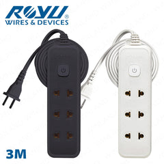Royu by Winland 3+1 Gang 3M, 6M, 9M Extension Cord w/ Push Button Switch & Light Indicator REDEC134