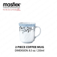 Masflex by Winland Set of 8PCS Azure, Ornate, Lavender Tempered Glass/Microwave Safe Dinnerware Set