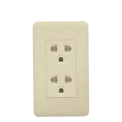 Royu by Winland Classic Duplex Universal Outlet with Ground and Shutter Set WH913