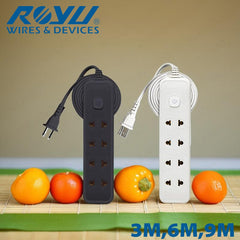 Royu by Winland 4+1 Gang 3M, 6M, 9M Extension Cord w/ Push Button Switch & Light Indicator REDEC135