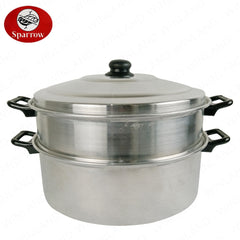 Sparrow 2-Layer Stainless Big Siomai Siopao Dimsum Puto Steamer Set with Free Tongs