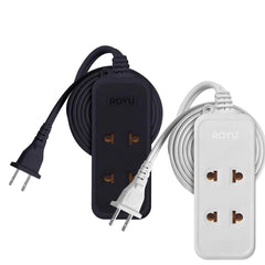 Royu by Winland 2 Universal Outlet + 1 Flat Pin Extension Cord (3M | 6M | 9M Extension) REDEC113