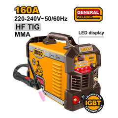 Ingco by Winland Portable LCD IGBT Inverter TIG/MMA Welding Machine 160A ING-TIG16058 ING-PT