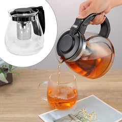 Masflex by Winland 1.5L/1500ml Borosilicate Glass Tea Pot w/ Durable High-Quality Pure Glass SS-1502