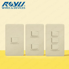 Royu by Winland Classic Series 1-Way Switch 1-Switch, 2-Switch & 3-Switch w/ High Impact Resistance