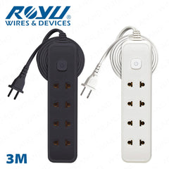 Royu by Winland 4+1 Gang 3M, 6M, 9M Extension Cord w/ Push Button Switch & Light Indicator REDEC135