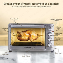 Eureka by Winland 50L Electric Oven with Rotisserie & Light Multi-cooking Function 2000W EEOR-50L S