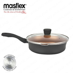 Masflex by Winland Prestige Series Induction Non Stick Forged Deep Frypan w/ Glass Lid 26cm MK-26DFP