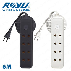Royu by Winland 4+1 Gang 3M, 6M, 9M Extension Cord w/ Push Button Switch & Light Indicator REDEC135
