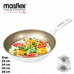Masflex by Winland Vanilla Series Aluminum Non Stick Induction Forged Fry Pan 20 | 24 | 26 | 28