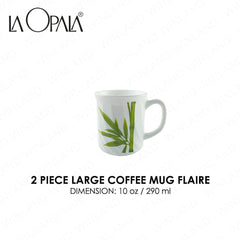 La Opala by Masflex 8PCS/Set Classique Decorated Tempered Glass/Microwave Safe Fluted Green OP-8FG