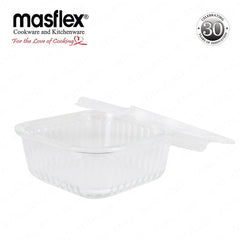 Masflex by Winland Airtight Square Borosilicate Glass Food Container with 4-Latch Locking Lid