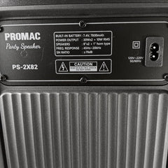 Promac by Winland 2x8in 2x8inches Party Speaker with Bluetooth USB/SD/FM & 2-Wireless Mic PS-2X82