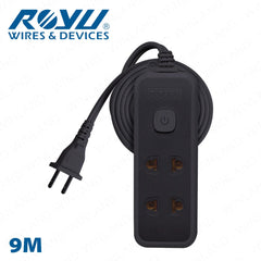 Royu by Winland 2+1 Gang 3M, 6M, 9M Extension Cord w/ Push Button Switch & Light Indicator REDEC133