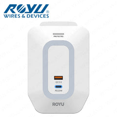 Royu by Winland 6-Gang Wall Adapter With Fast Charging 2 USB Ports 10A/250V RWA103