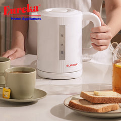 Eureka by Winland 1Liter Electric Kettle Stainless Inner Base See-Through Water Indicator EKR-1.0LW