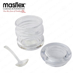 Masflex by Winland Set of 2 Pieces Acrylic Sauce Dispenser, Condiment Bottle & Salt Pepper Dispenser
