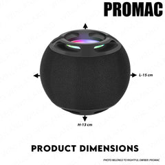 Promac by Winland Mini Rechargeable Bluetooth Speaker with MP3 Player and FM Radio PBS-1030
