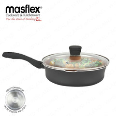 Masflex by Winland Prestige Series Induction Non Stick Forged Deep Frypan w/ Glass Lid 26cm MK-26DFP