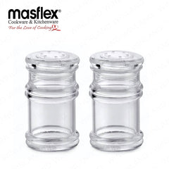Masflex by Winland Set of 2 Pieces Acrylic Sauce Dispenser, Condiment Bottle & Salt Pepper Dispenser