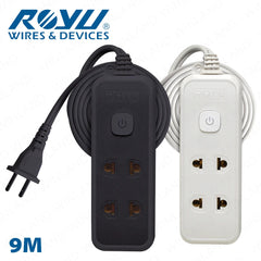 Royu by Winland 2+1 Gang 3M, 6M, 9M Extension Cord w/ Push Button Switch & Light Indicator REDEC133