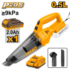 Ingco by Winland P20S/20V Lithium-Ion Cordless Vacuum Cleaner COSLI29832 ING-CT
