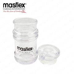 Masflex by Winland Set of 2 Pieces Acrylic Sauce Dispenser, Condiment Bottle & Salt Pepper Dispenser