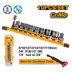 Ingco by Winland 10PCS/Set 3/8inches Dr. Impact Socket Set HKISSD38104 ING-HT