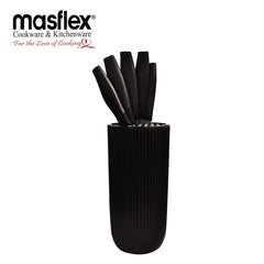 Masflex by Winland 6PCS/Set Knife Block Set - Black & Cream OW-P04 | OW-P05
