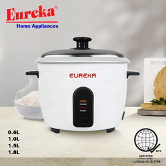 Eureka by Winland 0.6L-1.8L Drum Type Rice Cooker Aluminum Inner Pot without Steamer A-Series