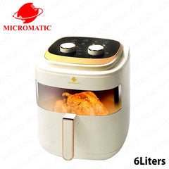Micromatic by Winland 6L Air Fryer Adjustable Temperature Less Oil Healthy Cooking Non-stick MAF-600