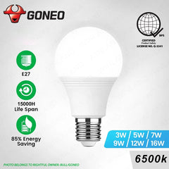 Bull/Goneo by Winland LED Light Bulb 6500K Daylight / E27 High Quality 3W | 5W | 7W | 9W | 12W | 16W