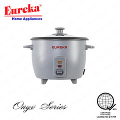 Eureka by Winland 1.0L-1.8L Drum Type Rice Cooker Non-Stick Inner Pot without Steamer Onyx Series