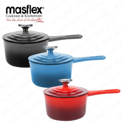 Masflex by Winland 18cm Artisan Saucepan with & made from Enameled Cast Iron Lid SZ-18SP