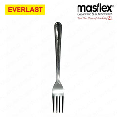 Everlast/Masflex by Winland Stainless Steel 12Piece Set Table Spoon & Fork Dotted, Plain, Curve Dots
