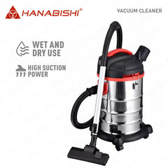 Hanabishi by Winland Wet & Dry Vacuum Cleaner Metal Barrel Type 1400W w/ High Suction Power HVC-20B