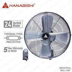 Hanabishi by Winland 24 Inches High Powered Industrial Wall Fan / Electric Fan HIWF-24