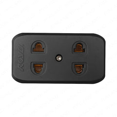 Royu 2-Gang Surface Type Universal Electrical Outlet 10A/250V~ REDOU102 | REDOU102/B