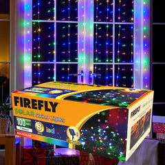 Firefly by Winland Christmas Solar String Lights 8-effects 2.1W 100 Lights 7meters Dark Green Wire