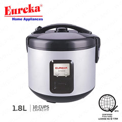 Eureka by Winland 1.5L & 1.8L Non-Stick Inner Pot with Steamer Jar Type Rice Cooker Deluxe Series