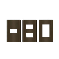 Royu by Winland Easy Installation 2 to 3 Gang Plate Dark Gray Plano Series