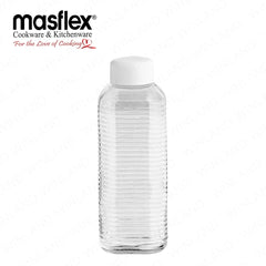 Masflex by Winland 0.4 Liter / 400 mL Spiral Water Bottle with High-Quality Pure Glass TL-2405