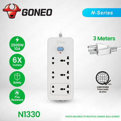 Bull/Goneo by Winland N-Series Extension Cord 3-Gang, 4-Gang, 5-Gang & 6-Gang 1.5M/5M American 3-pin