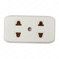 Royu 2-Gang Surface Type Universal Electrical Outlet 10A/250V~ REDOU102 | REDOU102/B