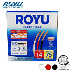 Royu THHN/THWN Stranded Wire 2.0mm² RTN14A Stranded 75 meters Pure Copper 14-AWG