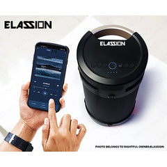 Elassion by Winland 4.1CH Portable Boombox Speaker w Microphone 80W RMS & IPx5 Splashproof ORBIT 360