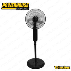 Powerhouse by Winland 16inch Electric Solar Stand Fan Electric Fan with USB Charging Port PHE-SSF-16