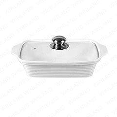 Masflex by Winland 2.3 Liters Glass Rectangular Casserole Food Warmer with Candle Stand CF-4408